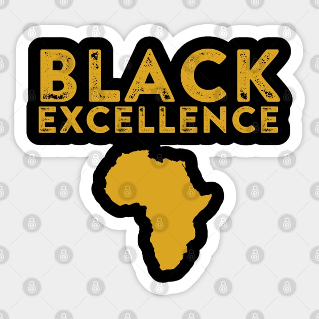 Black Excellence Gold | Africa | African American | Black Lives Sticker by UrbanLifeApparel